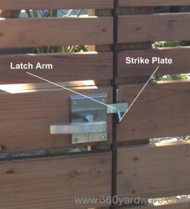 Stainless steel gate latch hardware