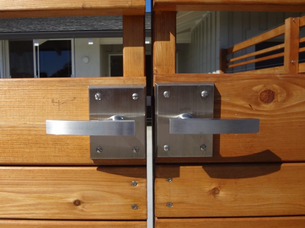 Double Contemporary Gate with Alta Stainless Steel Gate Latch
