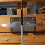 Double Contemporary Gate with Alta Stainless Steel Gate Latch