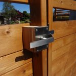Example of "Blocking" an area to create a sturdy installation for gate hardware