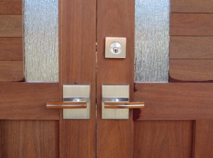 Contemporary Wood Gate with Stainless Steel Gate Hardware