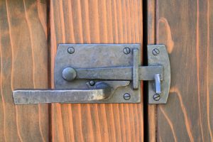 Dark Bronze Gate Latch with Rounded Handle 60-300 Bronze Contemporary Two Sided Lever Latch An Outswinging Gate